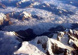 Travel to Tibet: Bird View from Aircraft